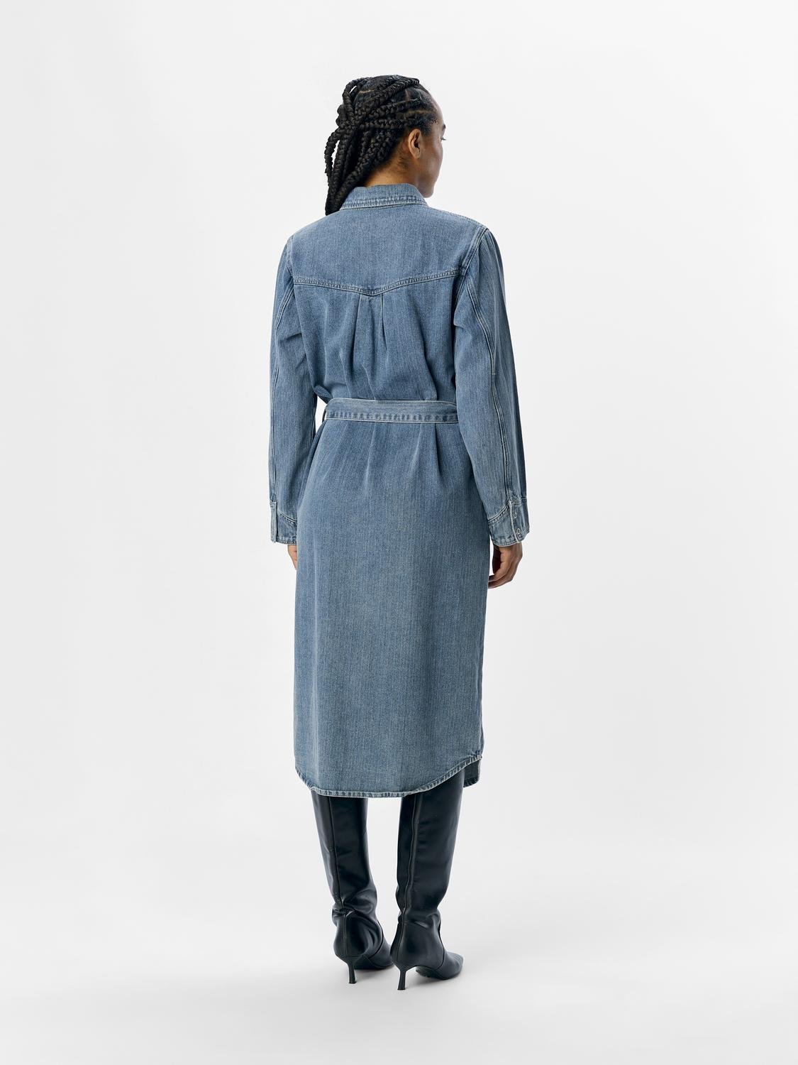 OBJDAYAN Long Dress - Medium Blue Denim - VERO MODA & VILA Bergvik